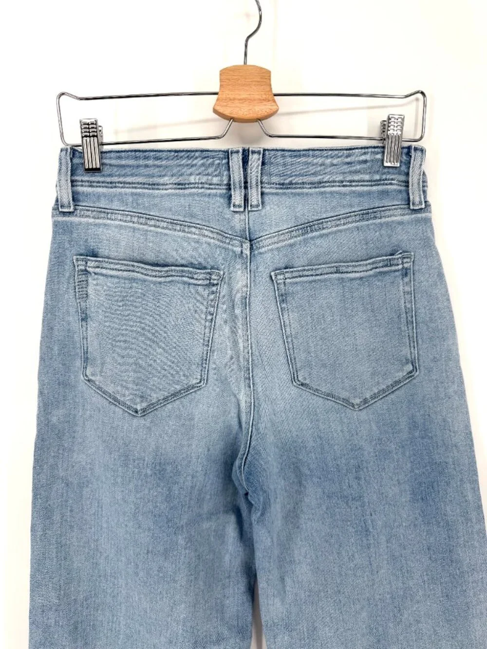 PAIGE Anessa High Rise Crop Wide Leg Raw Hem Jeans Size 29